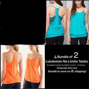 2 Lululemon Size 8 No Limits 🧘🏻‍♀️ Tank Tops